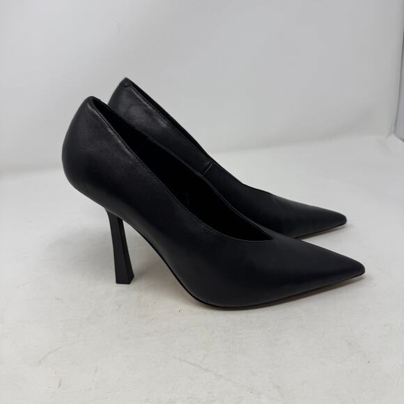 Steve Madden Black Pointed Toe High Heel Pumps Size 9 Stiletto Dress Party Shoes - Picture 5 of 11